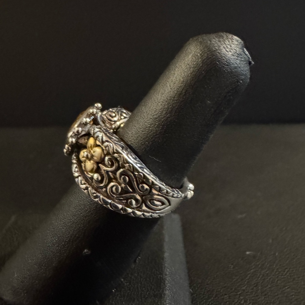 Barbara Bixby Sterling & 18k Citrine Ring - Picture 3 of 8